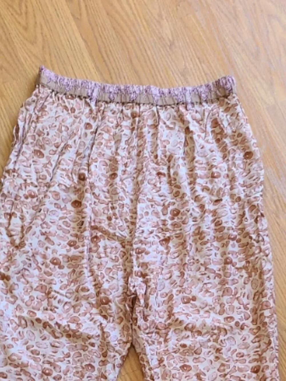 NEW NWT! ANTHROPOLOGIE OLLARI CHEETAH LEOPARD PAISLEY CUFFED PANTS BOHO sz XL